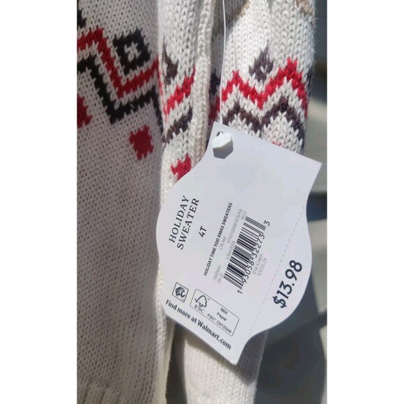 Holiday Time Baby & Toddler Boy or Girls Unisex Sweater Sz 4T Christmas Pullover - Picture 7 of 10